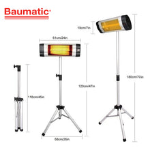 Load image into Gallery viewer, Freestanding Quartz Patio Heater