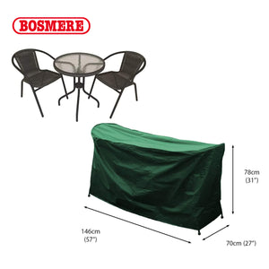 Café Set Cover, 2 Seat, Green