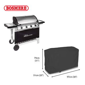 Trolley BBQ Cover, Black