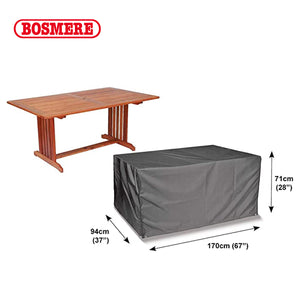 Rect. Table Cover, 6 Seat, Grey